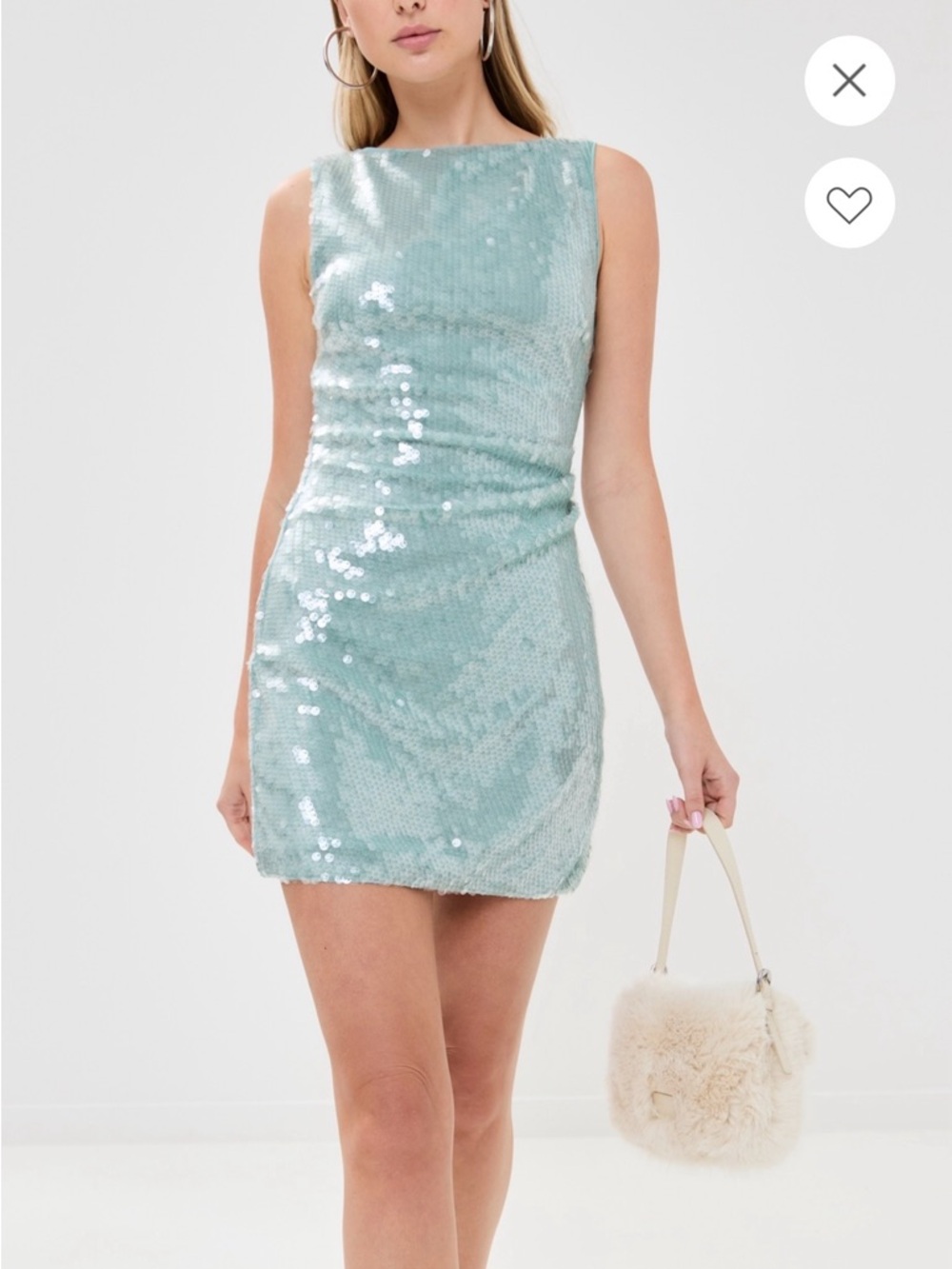 Staud Eton Sequins Dress in Mist Size XS